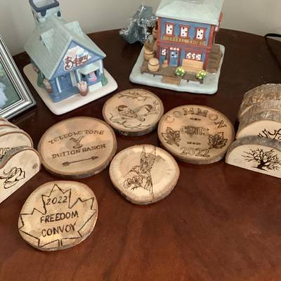 Wood burning on wood slices. - Project by khefler